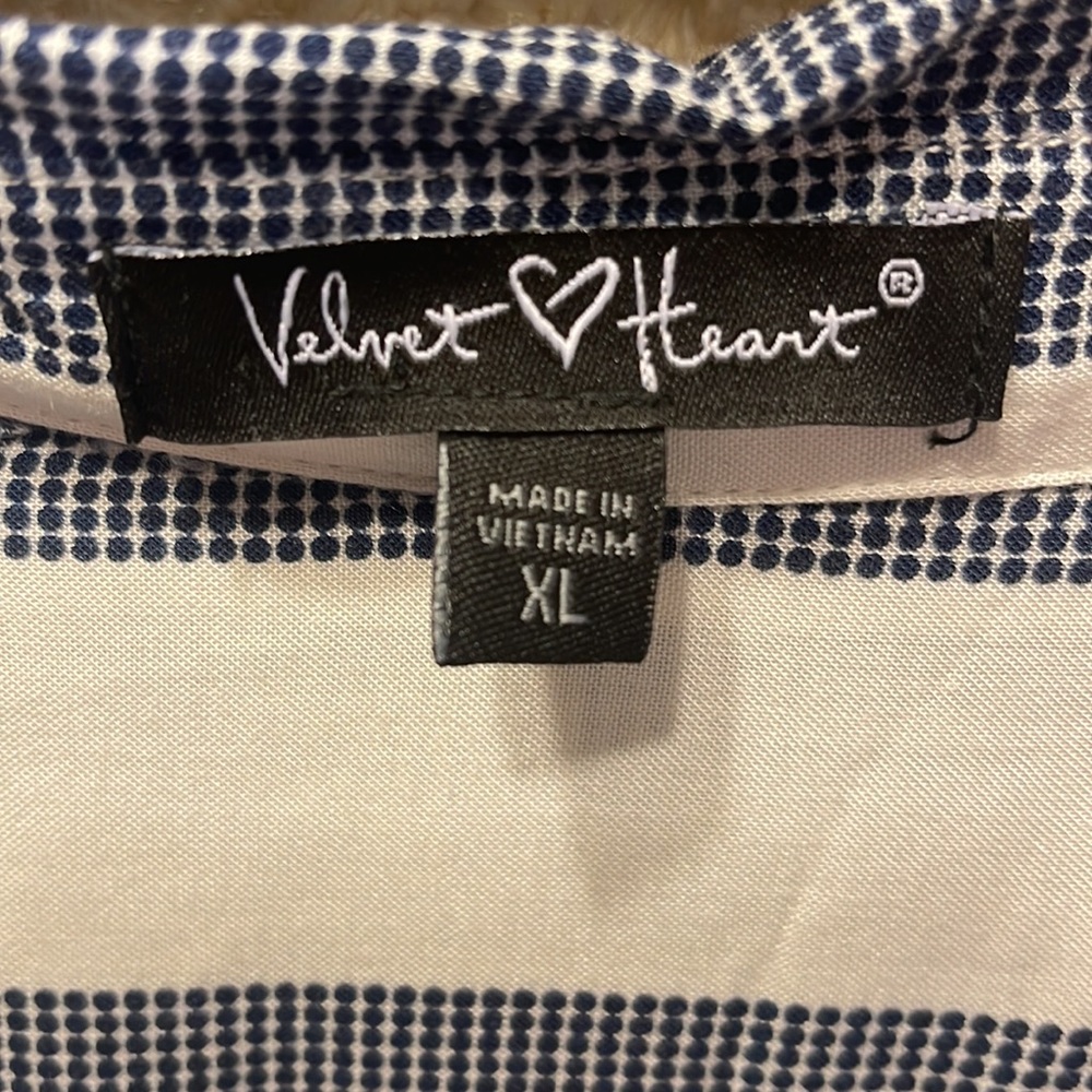 Velvet Heart Blue and White striped Button Up - Picture 2 of 5